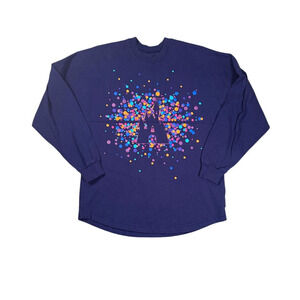 Disney Spirit Jersey Womens Size Small Purple Confetti Castle Disneyland Resort